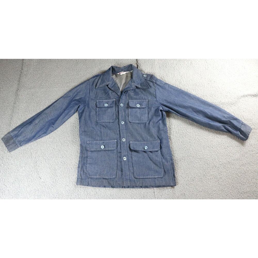 Rappers Denim Jacket Womens Medium 4 Button Pocket 70's USA